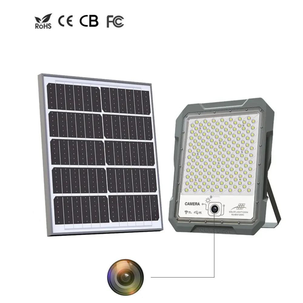 Слънчево захранване LED прожектор със Smart WiFi камера